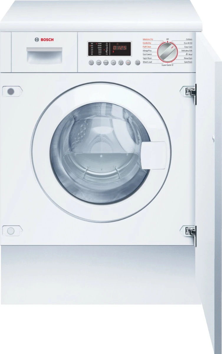 Bosch WKD28543GB, 7KG/4KG, 1400rpm, Integrated Washer Dryer, White