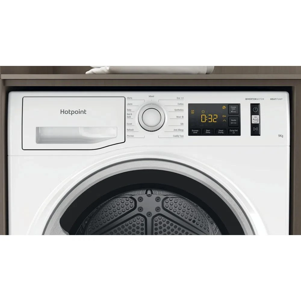 Hotpoint NTM1192XBUK, 9KG, Heat Pump Tumble Dryer, White - Image 5