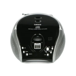 Lenco SCD24BLK, Portable Stereo Radio W/ CD Player, Black