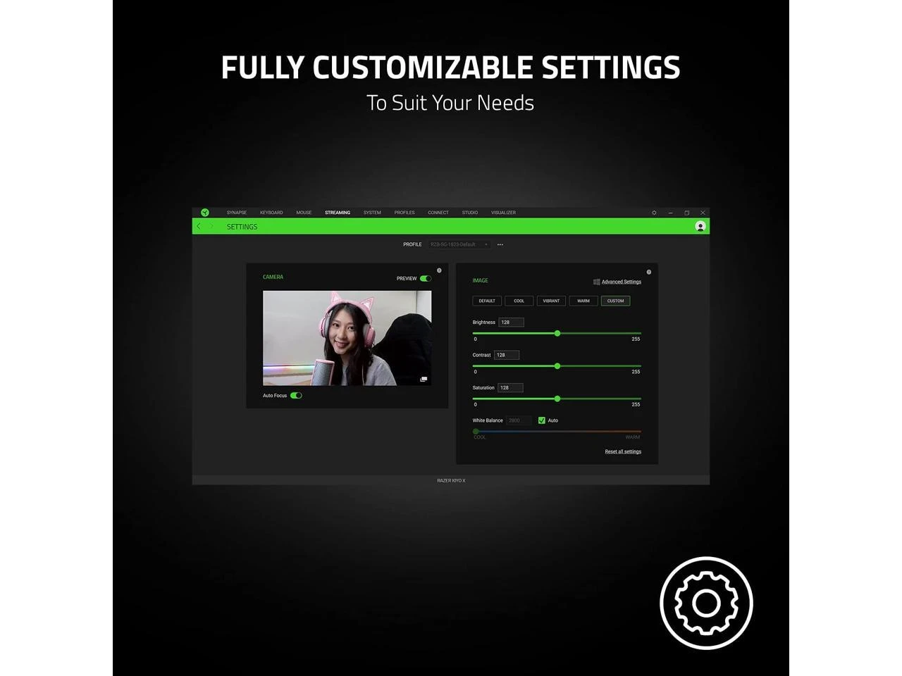 Razer Kiyo X 36RZ1904170100R3M1, HD 30 FPS USB Webcam, Black - Image 6