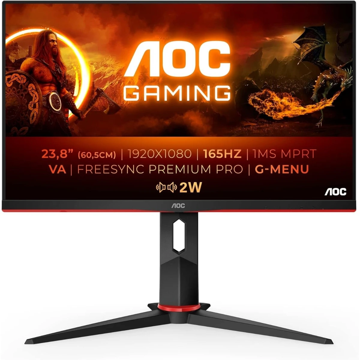AOC 24 24G2SAEBK, 24”, 165HZ, LCD Gaming Monitor
