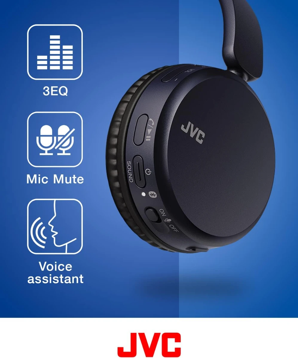 JVC HAS36WB, On Ear Wireless Bluetooth Headphones, Black - Image 6