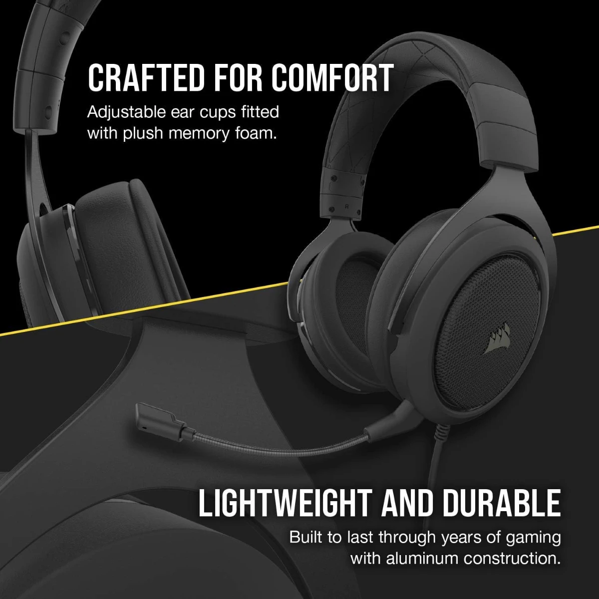 Corsair HS55 106CA9011260EU, Stereo Wired Gaming Headset, Carbon Black - Image 3
