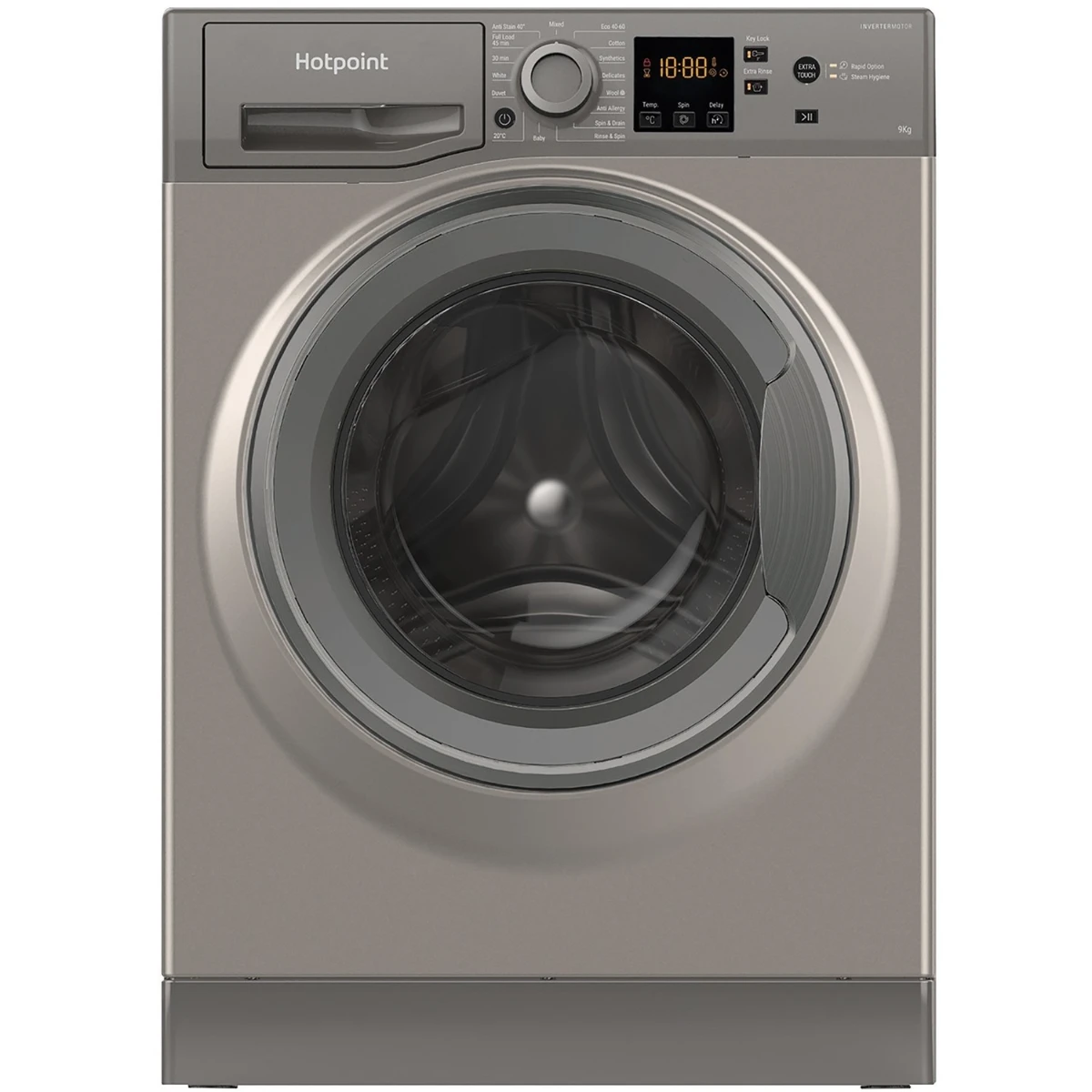 Hotpoint NSWM945CGGUKN, 9KG, 1400rpm, Washing Machine, Black