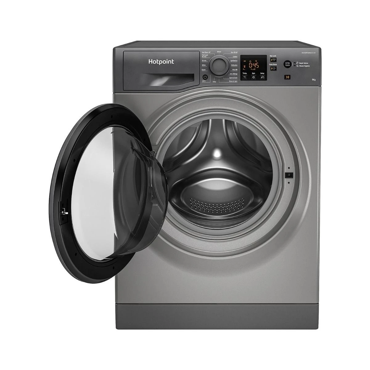 Hotpoint NSWM945CGGUKN, 9KG, 1400rpm, Washing Machine, Black - Image 2