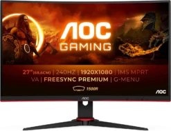 AOC C27G2ZEBK, 27", 240Hz, Curved Gaming Monitor