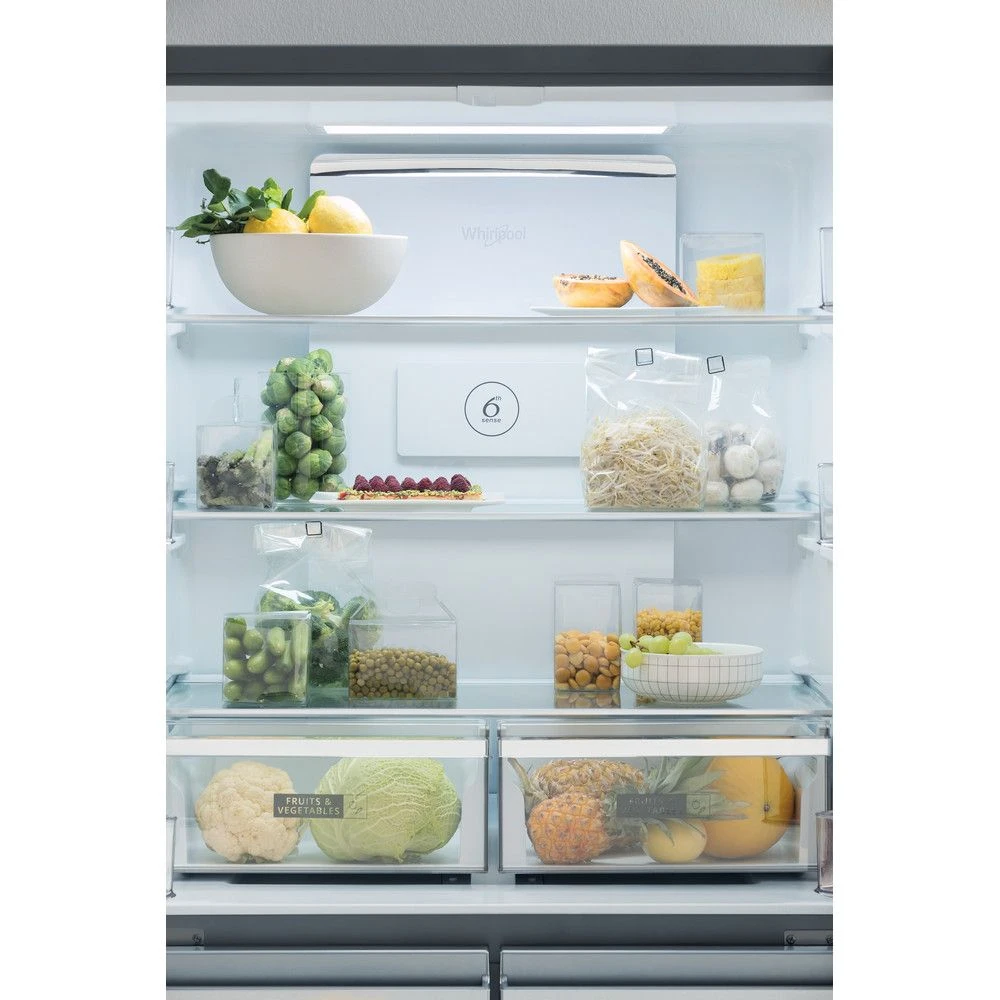 Whirlpool WQ9B1L1, 187 X 91cm, 4 Door Fridge Freezer, Stainless Steel - Image 11