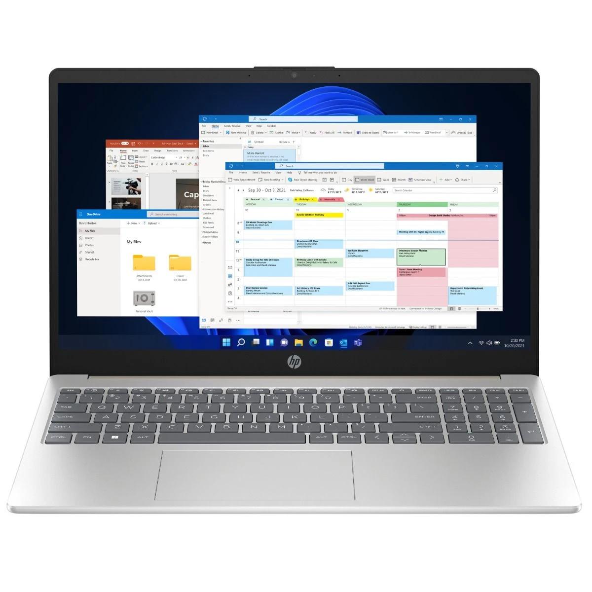 HP 15FC0019NA, 15.6", Ryzen 5-7520U, 8GB/256GB, Laptop, Gold & Silver (8D0E2EA)