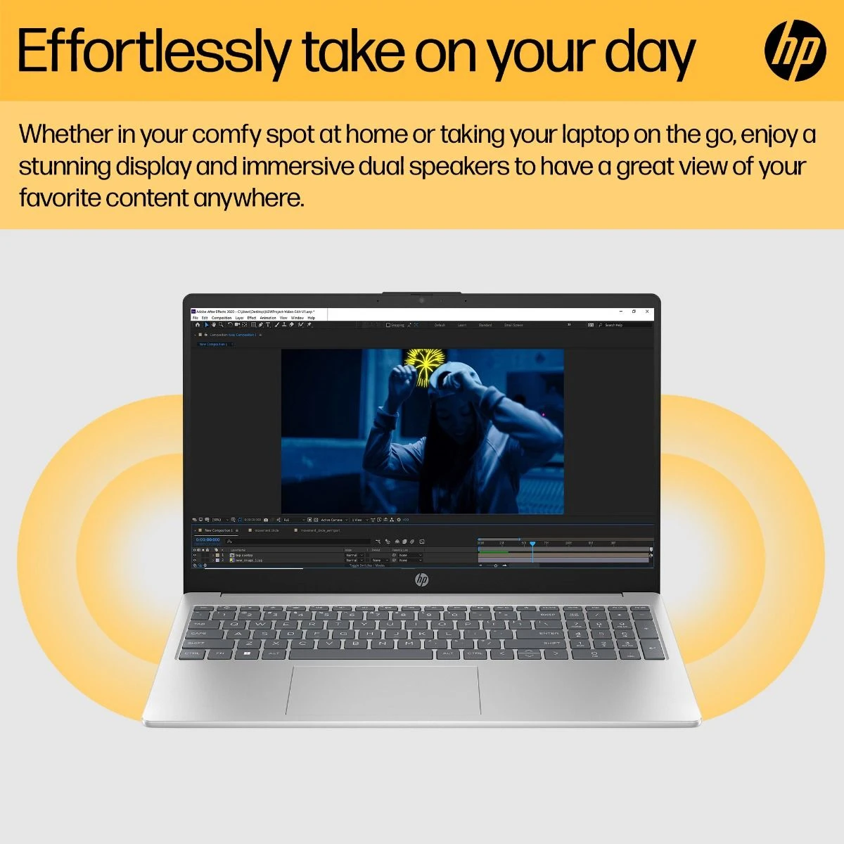 HP 15FC0019NA, 15.6", Ryzen 5-7520U, 8GB/256GB, Laptop, Gold & Silver (8D0E2EA) - Image 12