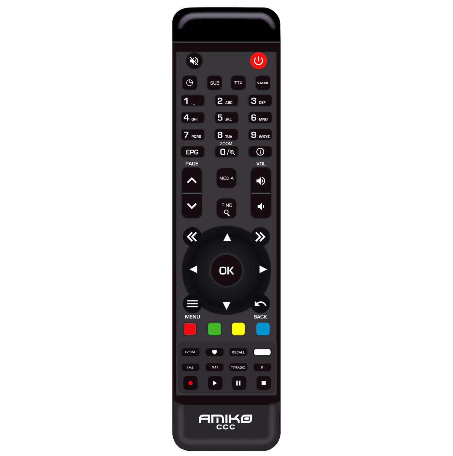 Amiko AMIKOMC3, Terrestrial Free To Air Combi Box, Black - Image 3