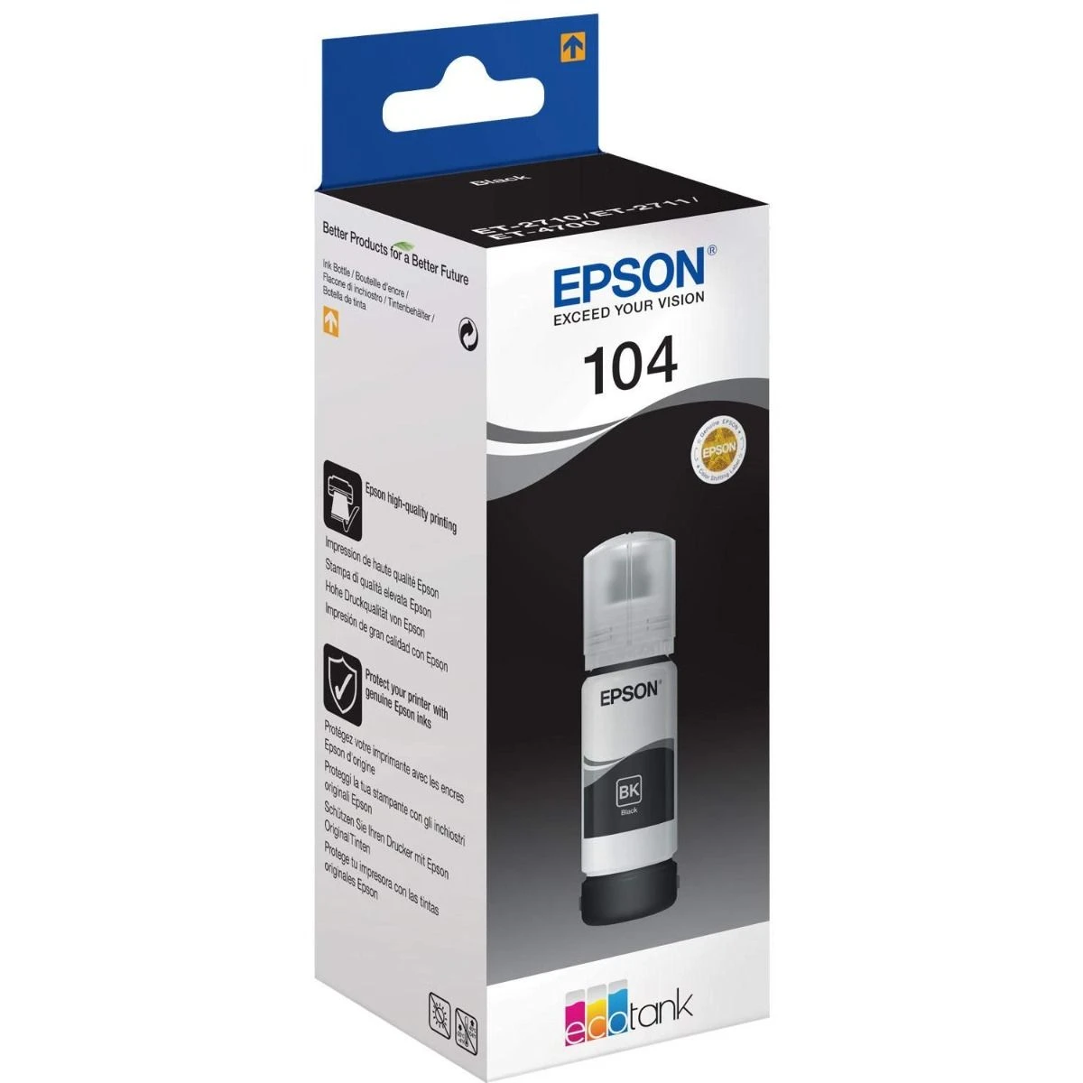 Epson® Epson 104 C13T00P140, 65ml, Ecotank Printer Ink, Black