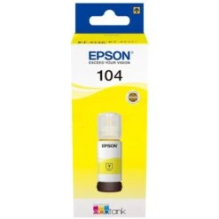 Epson® Epson 104 C13T00P440, 65ml, 7500 Page Yield, EcoTank Printer Ink, Yellow