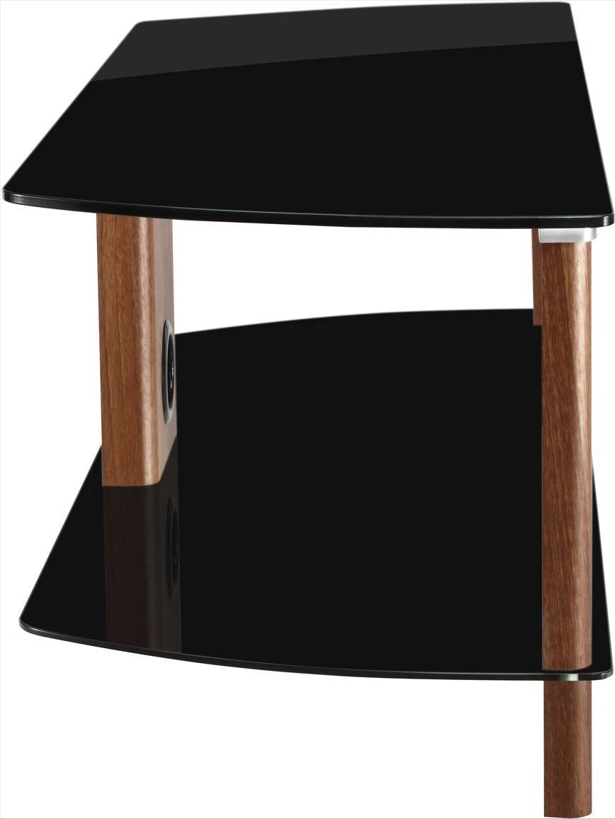Alphason ADCE1500, 150cm, TV Stand Up To 65", Walnut With Black Glass - Image 2