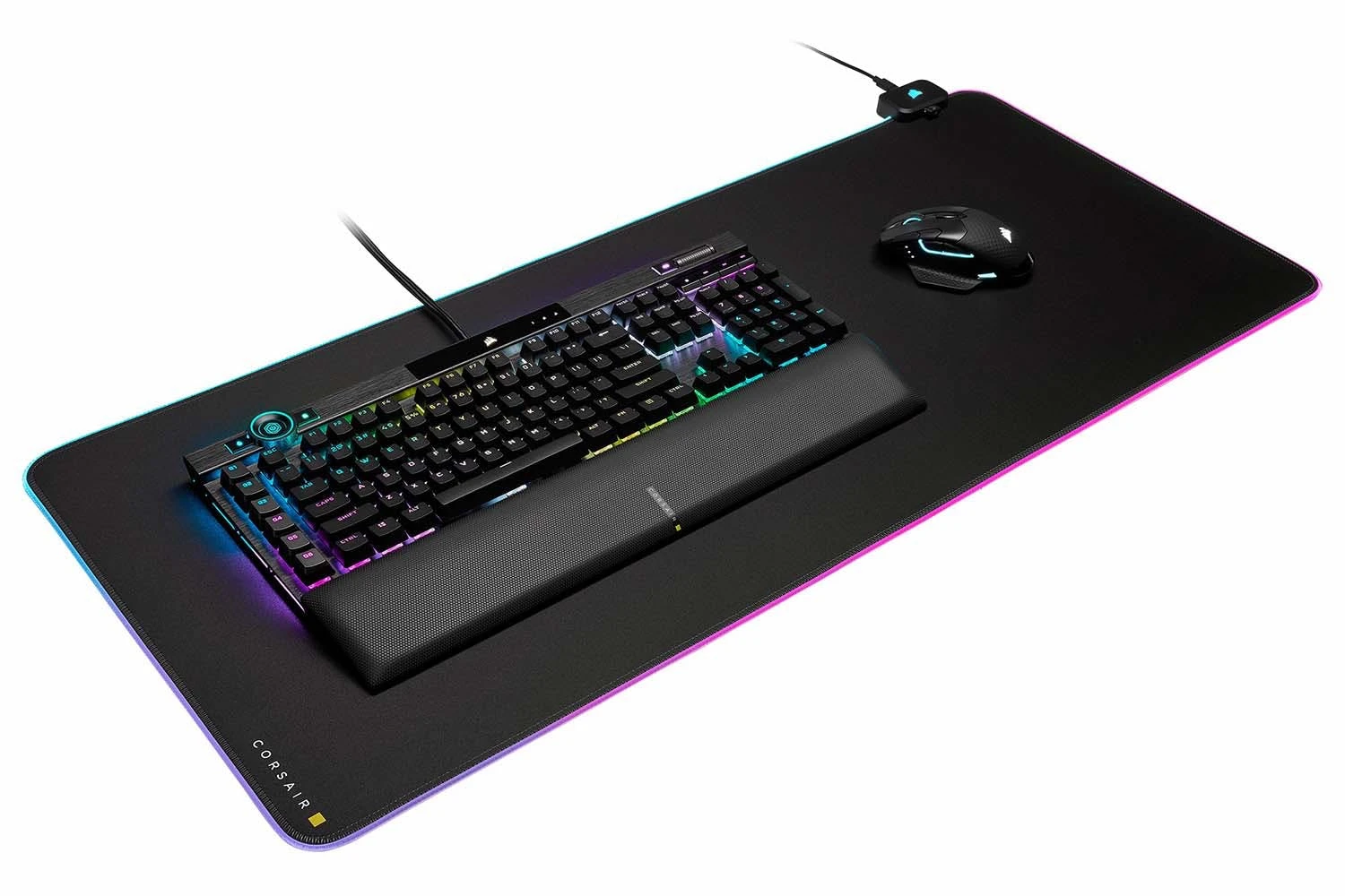 Corsair MM700 106CH9417070WW, Large Gaming Mouse Pad W/ RGB Lighting, Black - Image 2