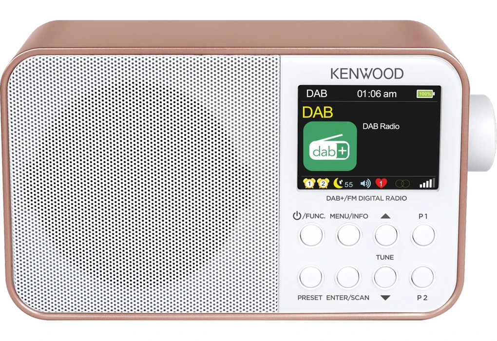 Kenwood CRM30DABR, DAB+/FM Radio W/ Bluetooth, Red