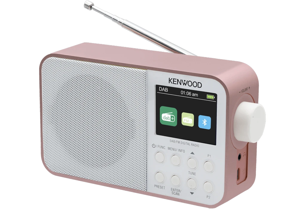 Kenwood CRM30DABR, DAB+/FM Radio W/ Bluetooth, Red - Image 2