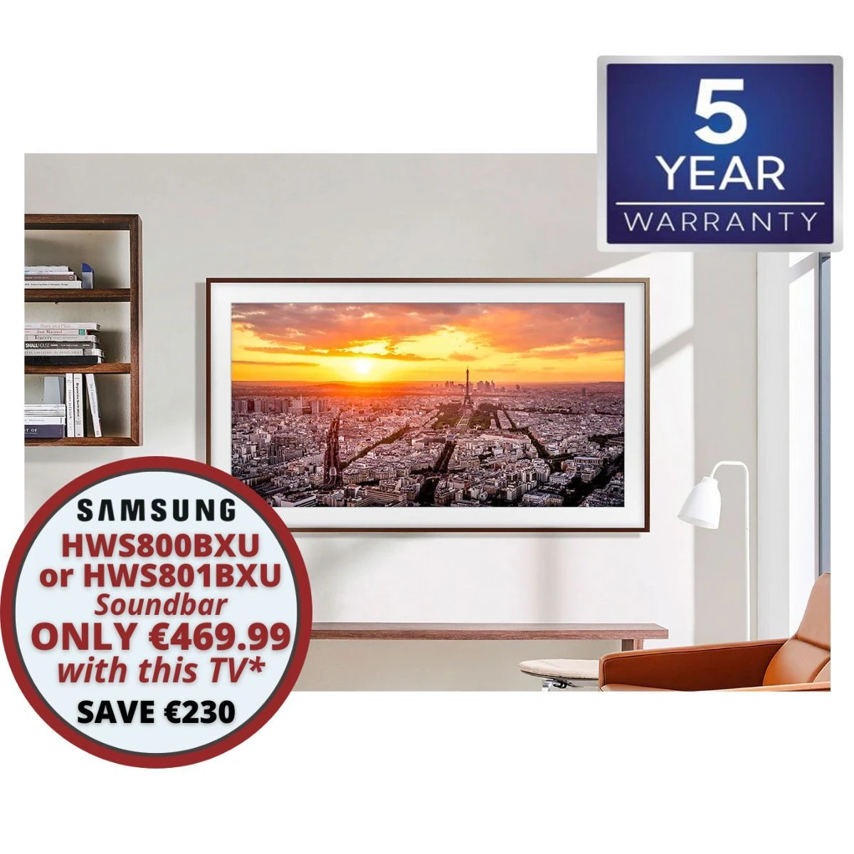 Samsung The Frame LS03B QE50LS03BGUXXU, 50", 4K Smart QLED TV (2023)