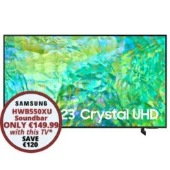 Samsung UE55CU8070UXXU, 55", HDR 4K Smart TV (2023)