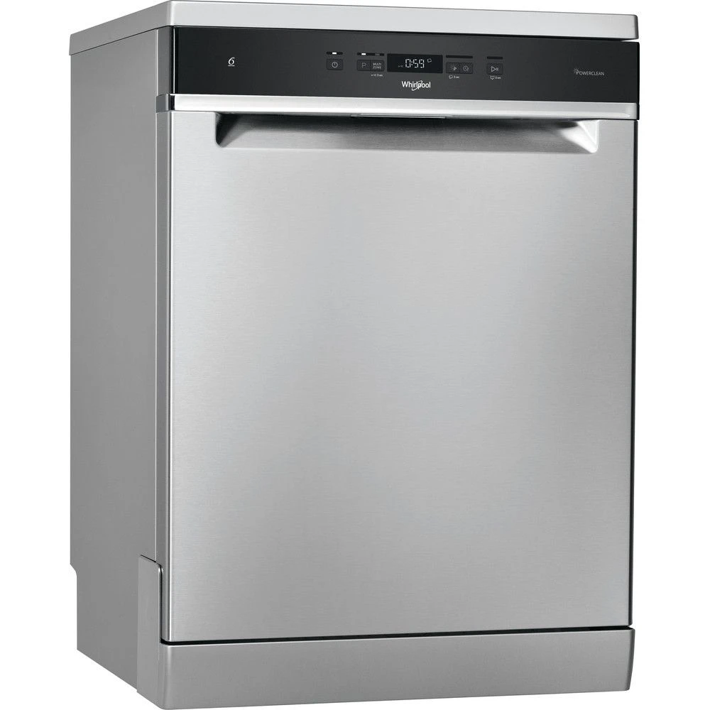 Whirlpool WFC3C33PFXUK, 14 Place Dishwasher, Inox W/ Cutlery Tray