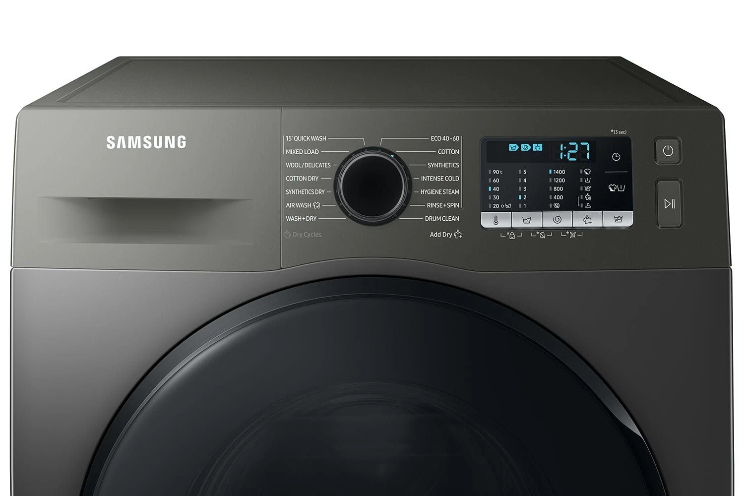 Samsung WD80TA046BX, 8KG, Ecobubble Washer Dryer, Inox - Image 6