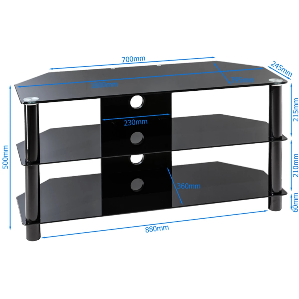 Alphason ESS10003BLK, TV Stand For TVs Up To 45" - Image 3