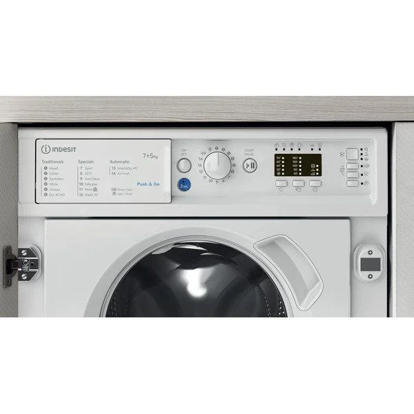 Indesit BIWDIL75125UKN, 7KG/5KG, 1200rpm, Washer Dryer - Image 2
