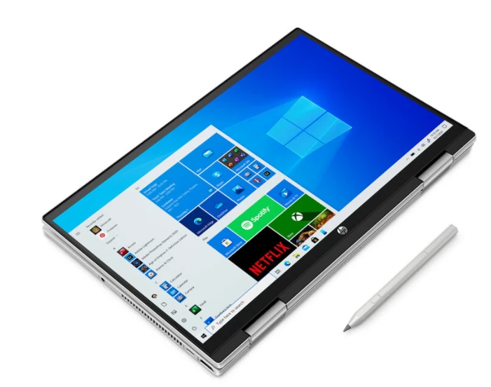 HP Pavilion X360 14-dy0002na , 14", 4GB/128GB SSD, X360 2-in-1 Convertible Touchscreen Laptop W/ Microsoft Office, Silver - Image 5