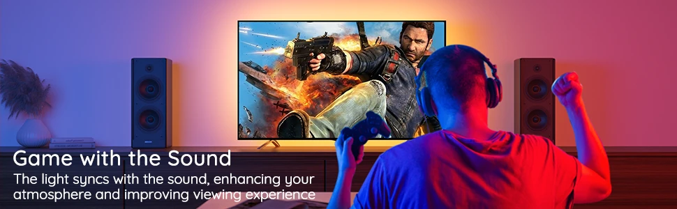 Govee H61790A1OFUKRGB Bluetooth LED Backlight For TVs 46-60 Inches - Image 9