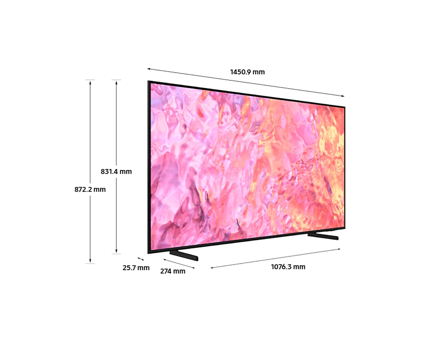 Samsung Q60C QE65Q60CAUXXU, 65", 4K Smart QLED TV (2023) - Image 3