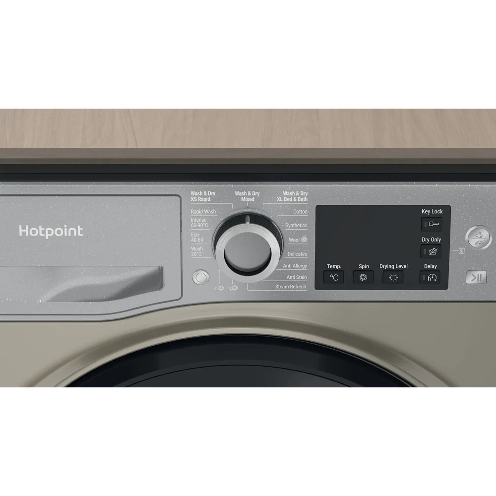 Hotpoint NDB9635GKUK, 9KG/6KG, 1400rpm, Washer Dryer, Graphite - Image 2