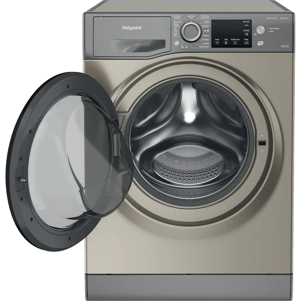 Hotpoint NDB9635GKUK, 9KG/6KG, 1400rpm, Washer Dryer, Graphite - Image 5