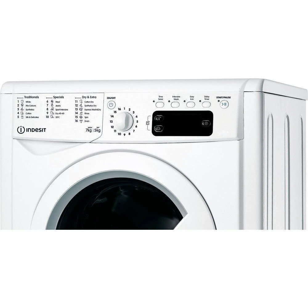 Indesit IWDD75145UKN, 7KG/5KG, 1400rpm, Washer Dryer, White - Image 2