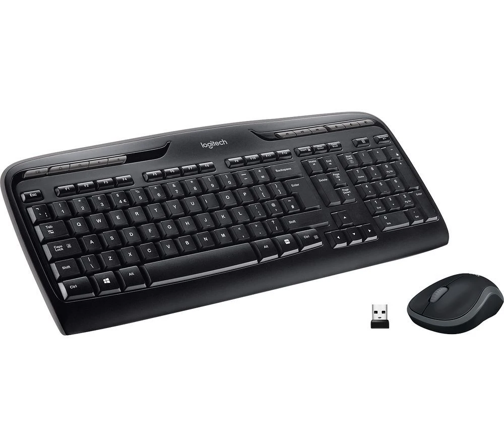 Logitech MK330, Wireless Keyboard & Mouse Set, Black
