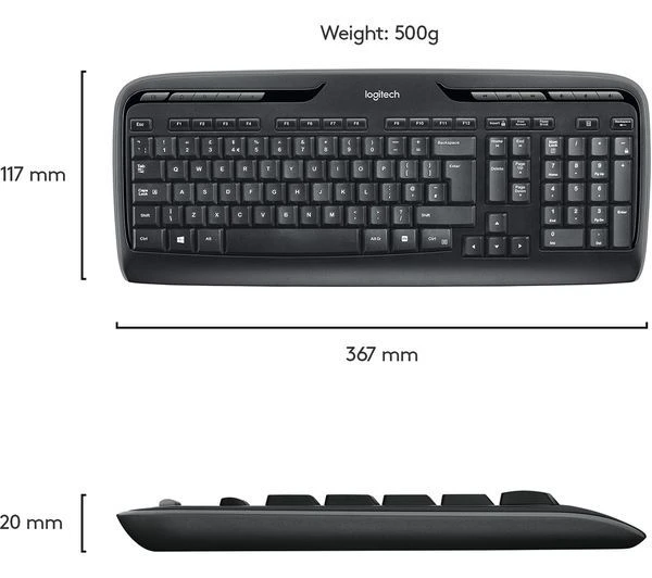 Logitech MK330, Wireless Keyboard & Mouse Set, Black - Image 10