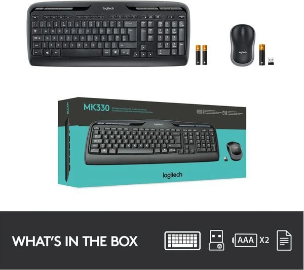 Logitech MK330, Wireless Keyboard & Mouse Set, Black - Image 9