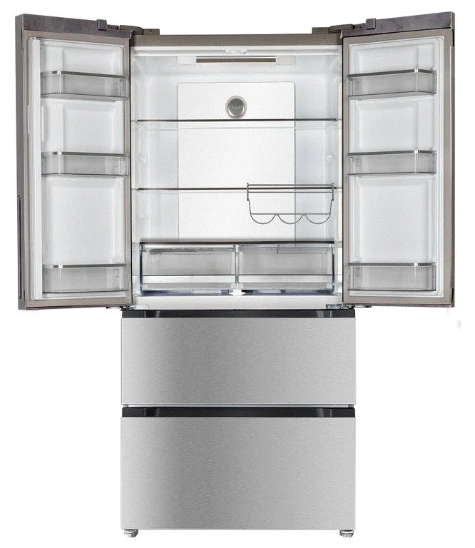Powerpoint P9818SKHGIFD, 510L French Door Fridge Freezer, Inox - Image 2