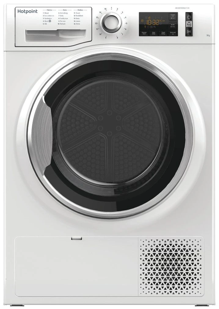 Hotpoint NTM1192XBUK, 9KG, Heat Pump Tumble Dryer, White