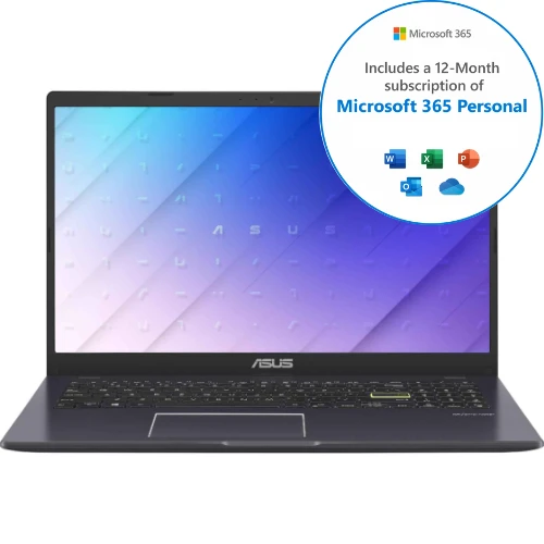 Asus E510MAEJ1104WS, 15.6", 4GB/128GB, Pentium Laptop, Black