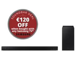 Samsung HWB550XU, 2.1 Channel Wireless Soundbar W/ Subwoofer, Black
