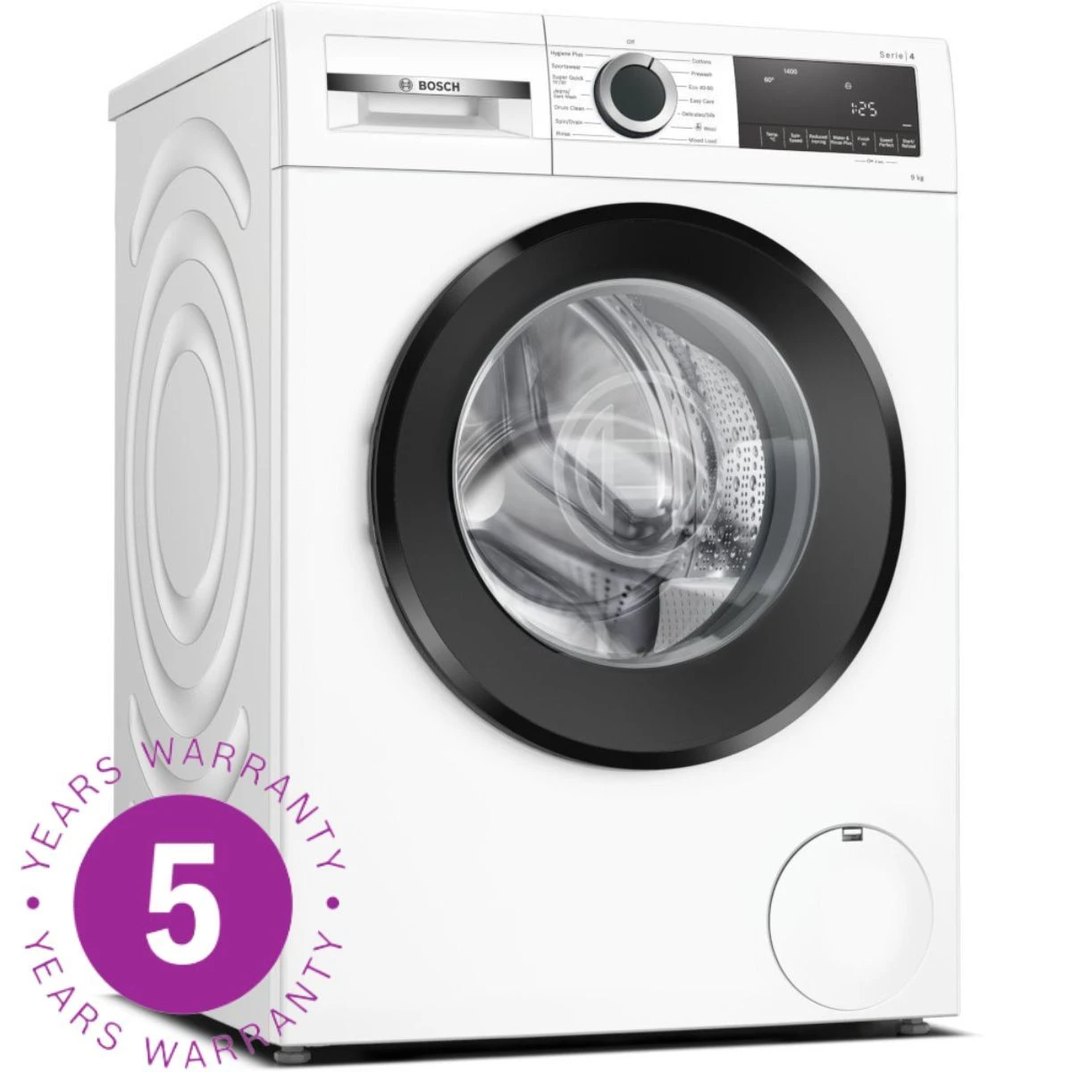 Bosch WGG04409GB, 9KG, 1400rpm, Washing Machine, White