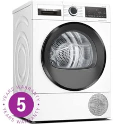 Bosch Serie 6 WQG24509GB, 9KG, Heat Pump Tumble Dryer, White