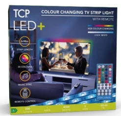 TCP TCPSTRNONW1, Strip Light With Remote Control