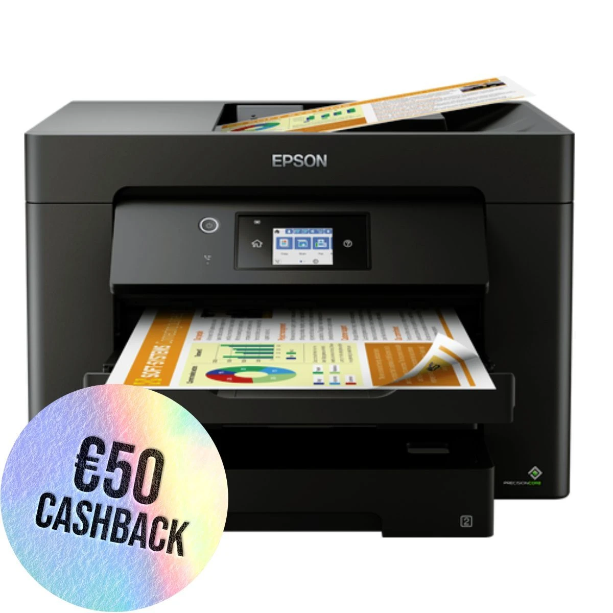 EpsonĀ® Epson WF7830DTWF, Workforce A3 Duplex Multifunction Printer, Black