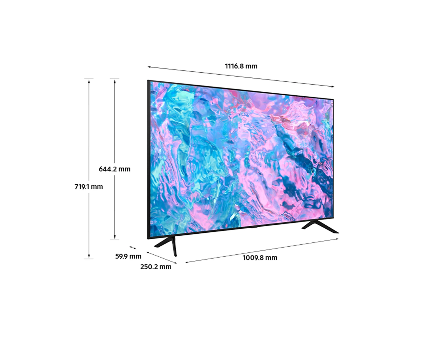 Samsung CU7100 UE50CU7100KXXU, 50", HDR 4K Smart LED TV (2023) - Image 3