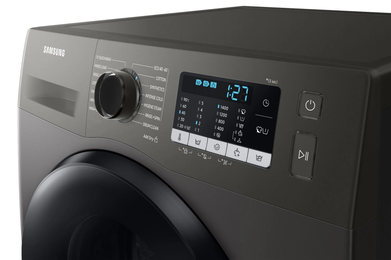 Samsung WD80TA046BX, 8KG, Ecobubble Washer Dryer, Inox - Image 7