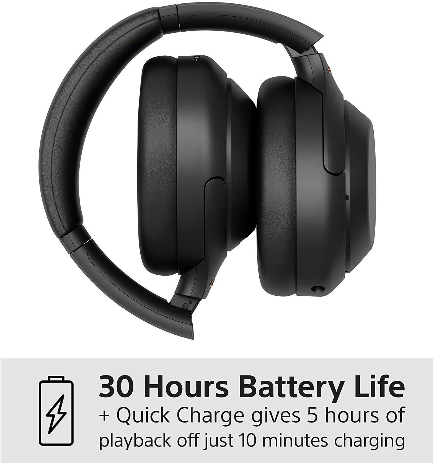 Sony WH1000XM4BCE7, Wireless Over-Ear Noise Cancelling Headphones, Black - Image 4